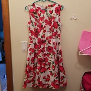 Ladies floral dress.  Rockabilly,  June Carter Cas